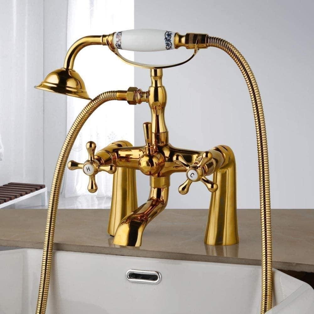 Ensemble de Douche Laiton Antique pour un Bain Relaxant Style Rétro