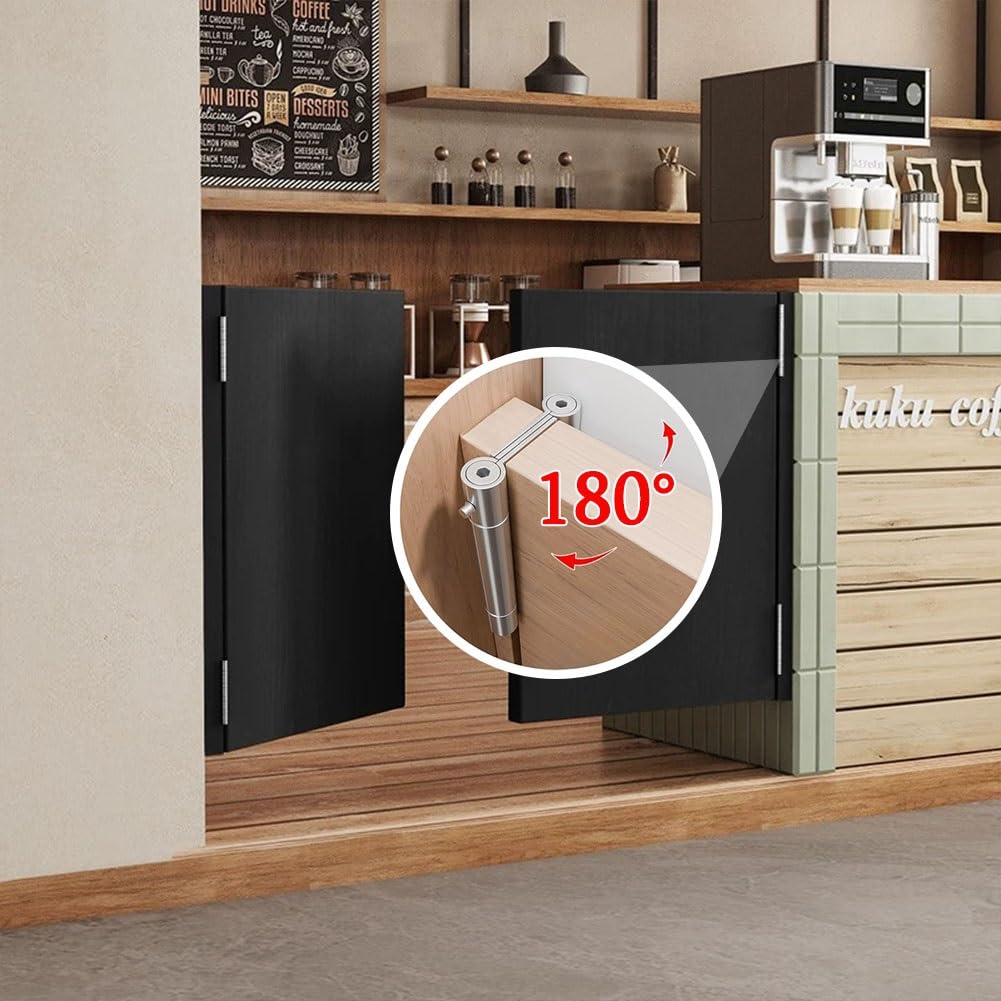 Generico Porte a Battente per Bar, Porta Saloon Legno Cucina Ristorante Partizione Moderno, Doppia Apertura Terrace Louver Gate Cancello, per Cucina Ristorante Terrazza