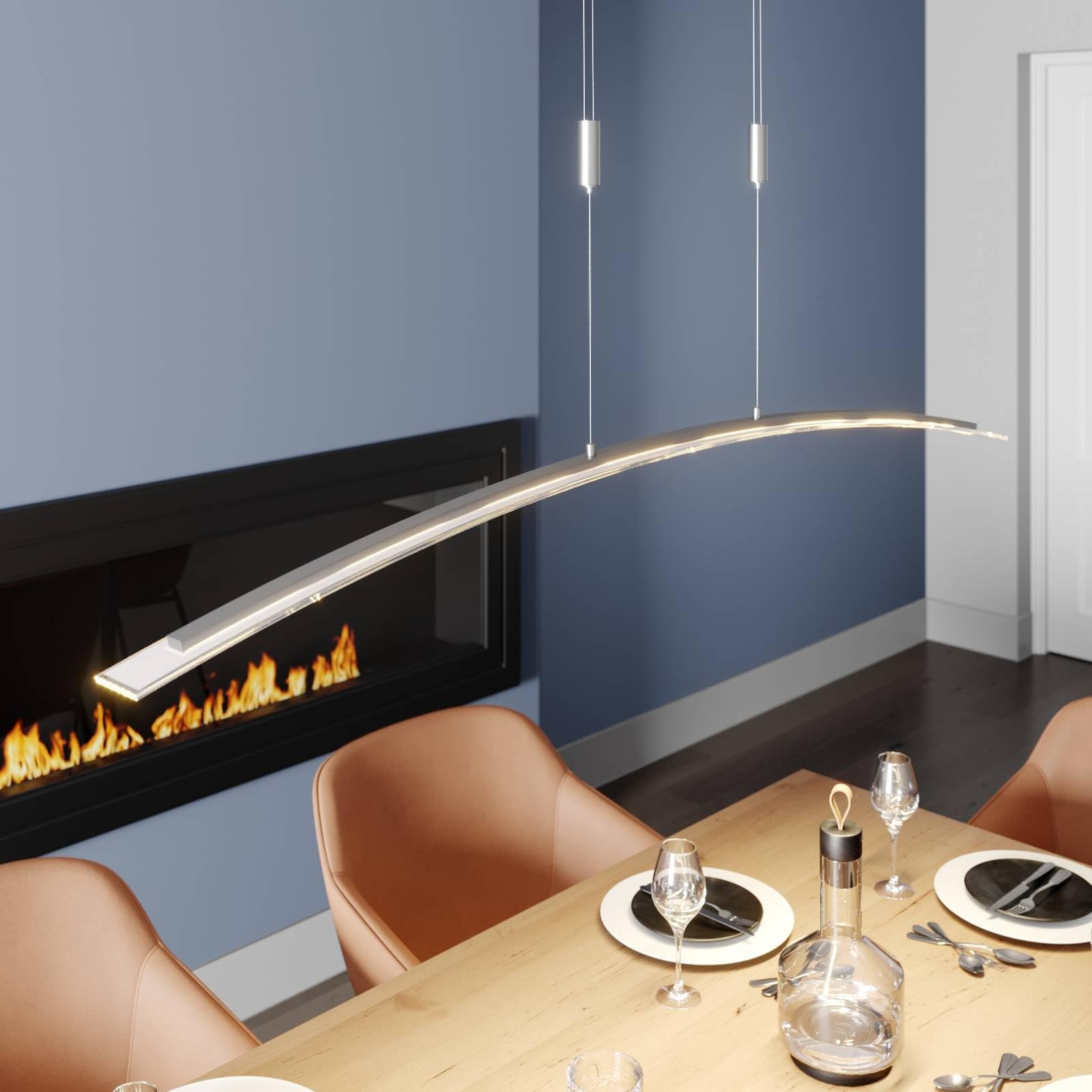 Lindby Lampada A Sospensione In Vetro Opaco Dimmerabile – 40 Cm, E27, Per Soggiorno E Sala Da Pranzo