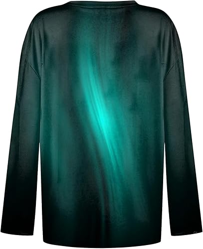 Miniatura 2 de Camisas de manga larga para mujer, ropa estampada con cuello de muesca y botones, túnica deportiva, camisas suaves y elegantes