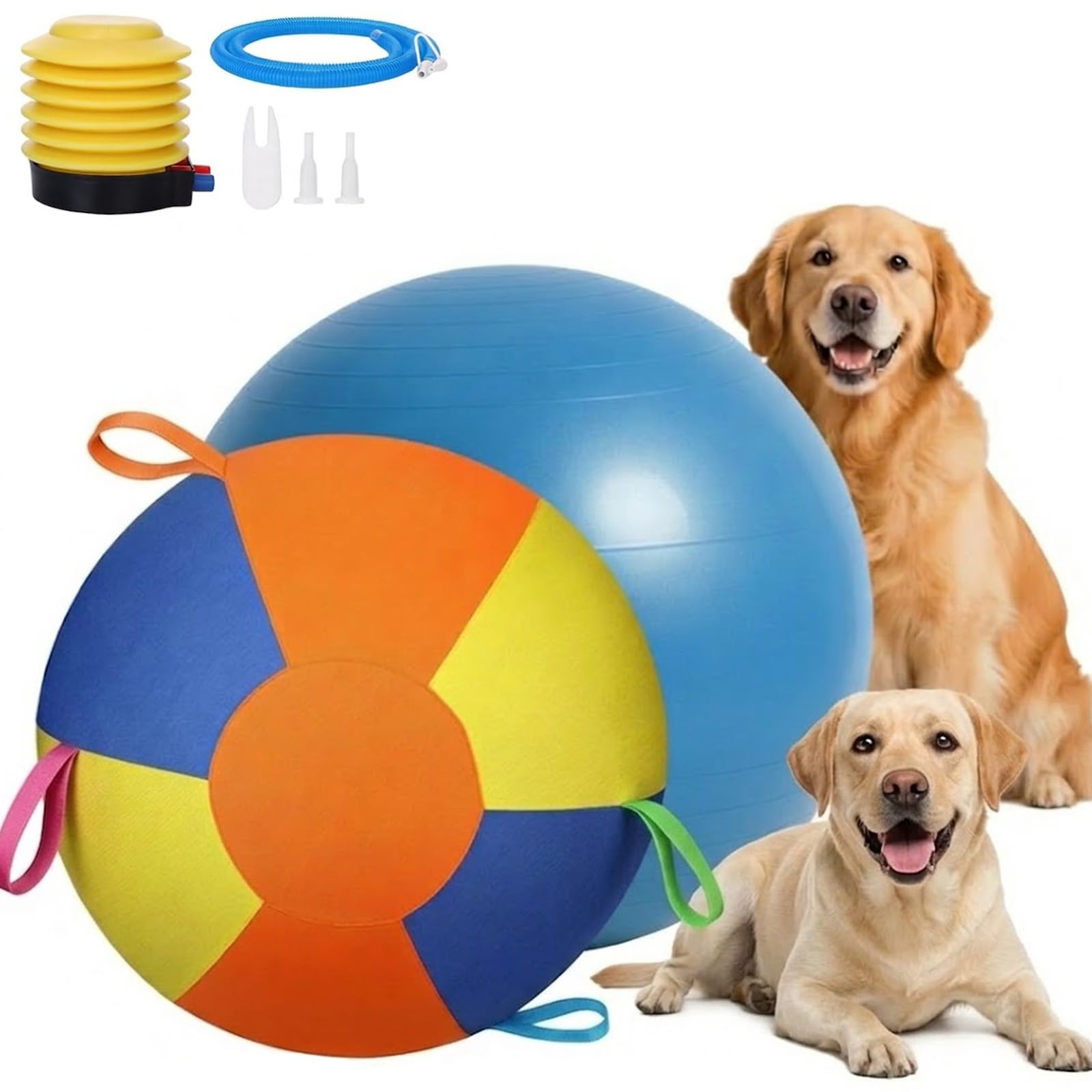Balle gonflable pour chiens durable contre l'ennui des animaux de taille M et L
