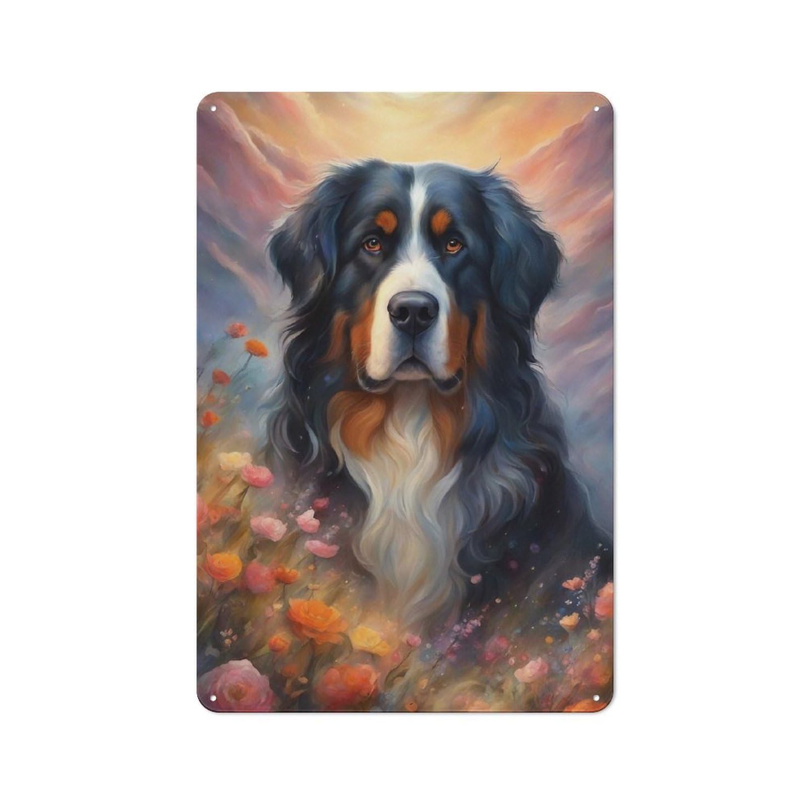 Dog000116 Decorative Metal Sign 30x20cm, Understated Studio Wall Plaque for Hobby Room, Office, Lounge Or Living Room