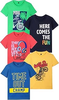 Boys Boys regular fit tshirt T-Shirt (pack of 5)