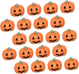 VILLFUL 20 Pçs Capa De Telefone Celular Adesivos De Abóbora Acessórios Para Tablet Capa De Telefone Desenhos Animados Capa De Telefone Com Charme Resina Botão Flatback Resina