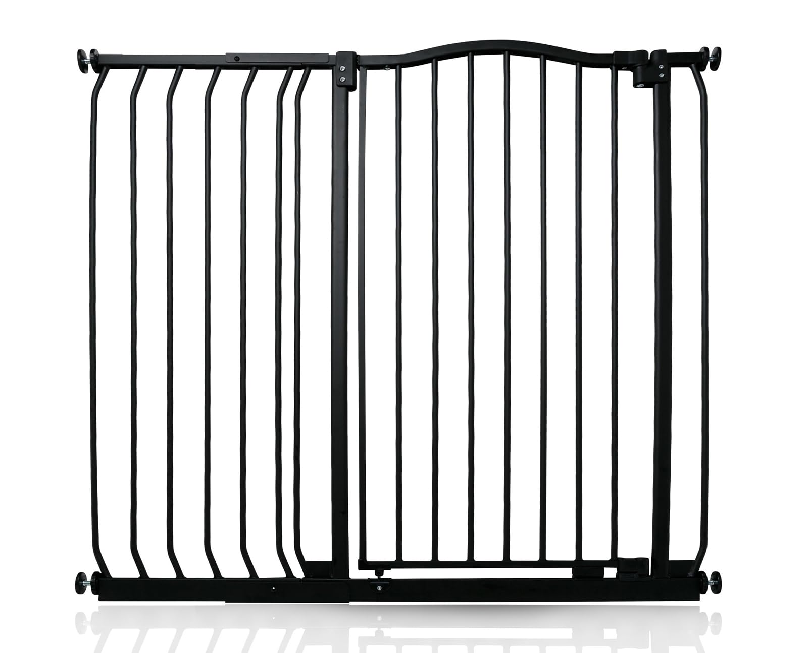 Safetots Extra Tall Curved Top Safety Gate, 116cm - 125cm, Matt Black, Extra Tall 100cm in Height, Pressure Fit Stair Gate, Baby Gate for Doors Hallways and Spaces, Safety Barrier, Easy Installation — view 14