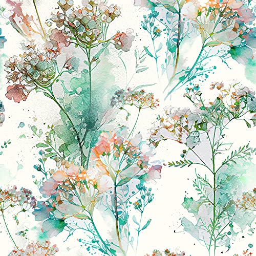 Jiffdiff Floral Peel And Stick Wallpaper Watercolor Dandelion Wallpaper Abstract Botanical Wallpaper Cabinet Contact Paper Stick On Wall Paper (Dreamy Garden) #TOP29