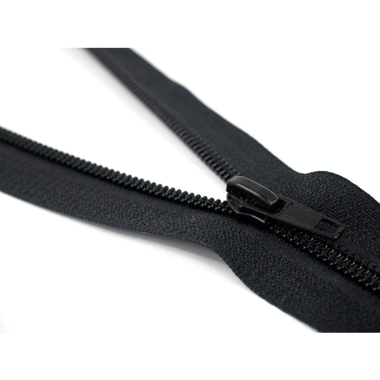 Black Nylon Zip Open Ended No #5 Zipper for Sewing Crafts Haberdashery (230cm)