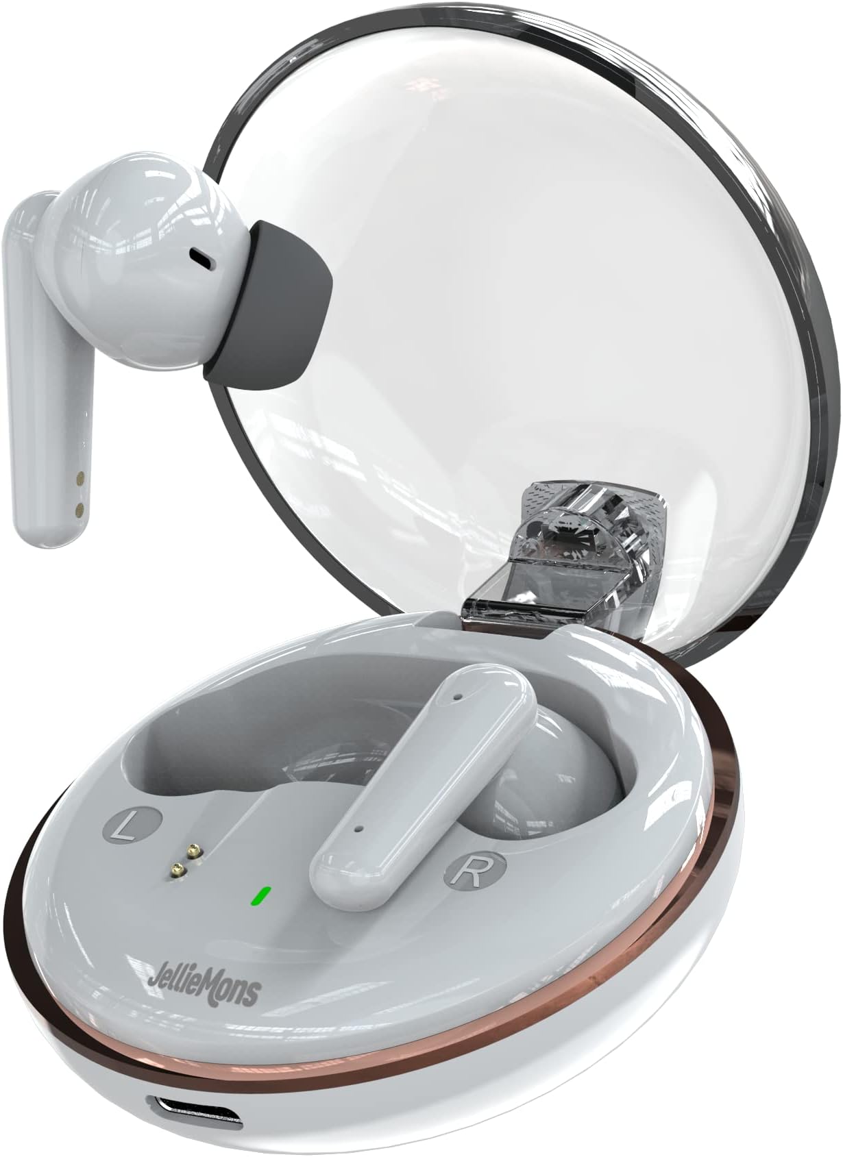 True Wireless Earphones, Bax Series, Bluetooth v5.3, IPX4, Touch Control, HiFi Sound, upto 20 hrs playback time - EB-1001 (White)
