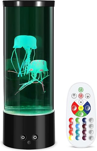 Miniatura 2 de PEN&H Lámpara de medusas, luces LED de gelatina para tanque de peces, luz nocturna para ayudar al sueño, 7 colores cambiantes, lámpara de estado de