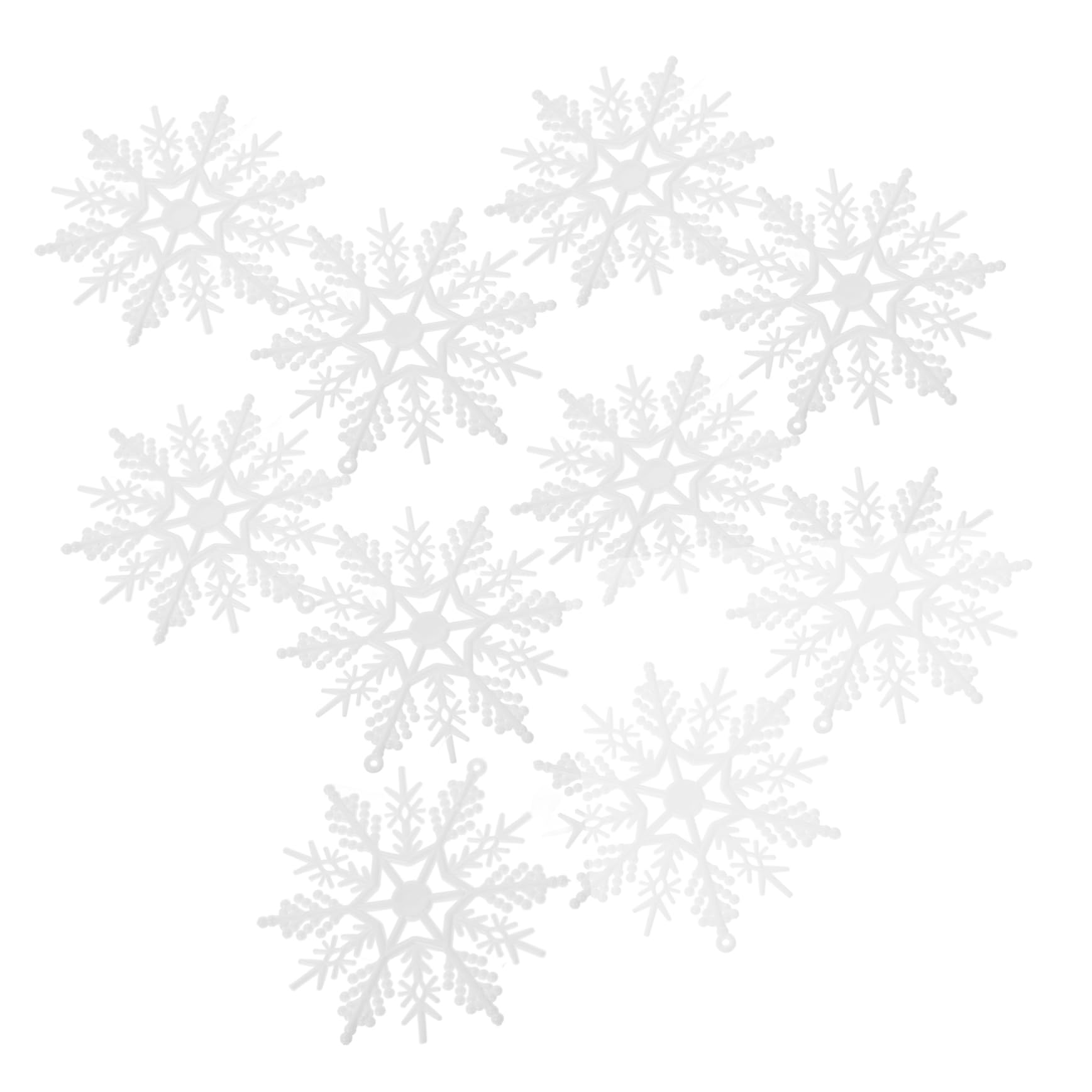 KOMBIUDA 10pcs Snowflake Ornaments for Christmas Tree White Glitter Artificial Snowflakes Decor for and Indoor Decorations