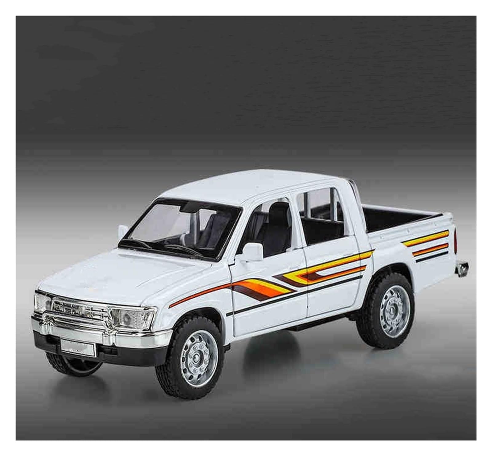 BANKOTO Diecast Car 1:32 For Toyota For Hilux Alloy Diecasts Car Model Collection Collectible(White)