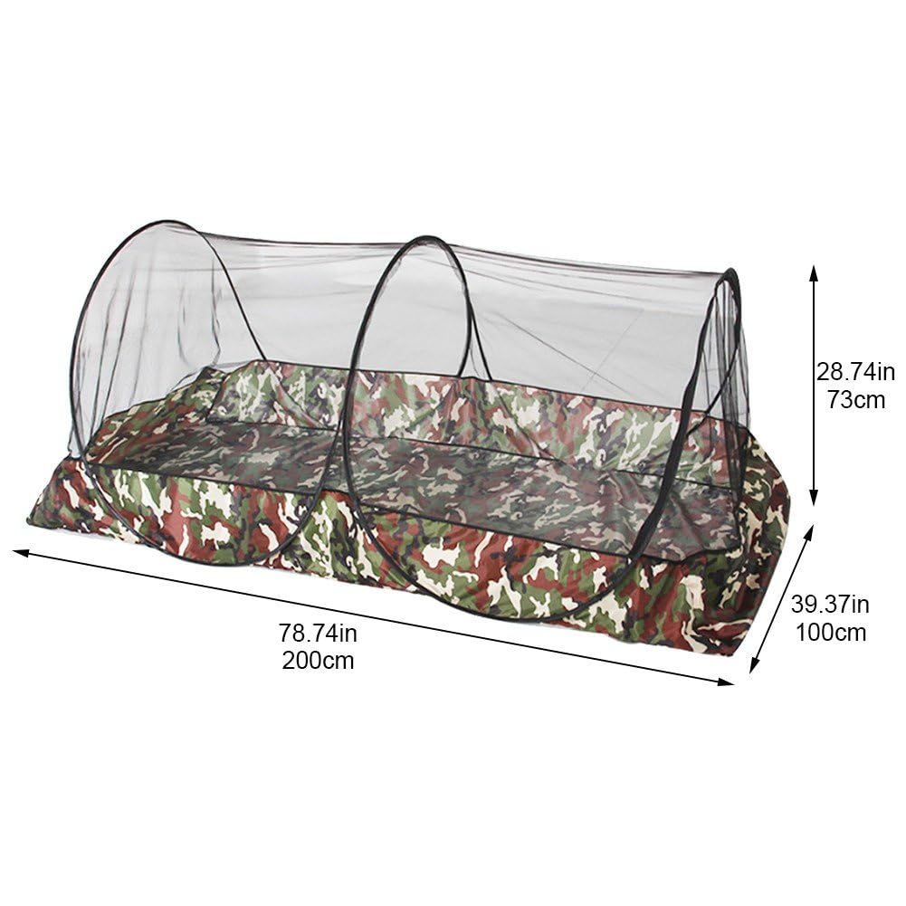 Mosquitera con Dosel para Cama, Puerta Doble Plegable con Parte Inferior, Antimosquitos, para Cama, Tienda De Campaña, Viaje, Casa, Aire Libre