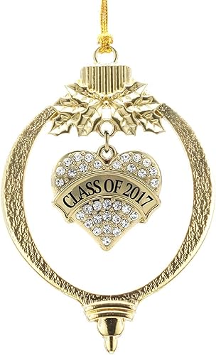 Miniatura 83 de Inspired Silver - Adorno de Colombia - Adornos navideños con forma de corazón de oro pavé con joyas de circonita cúbica