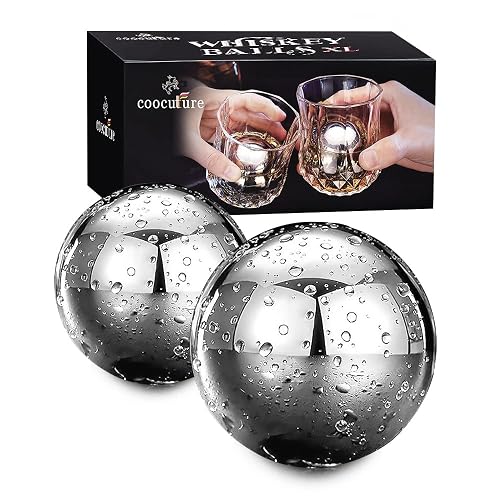 Whiskey Balls Reusable Stainless Steel Metal Ice Sphere Cubes
