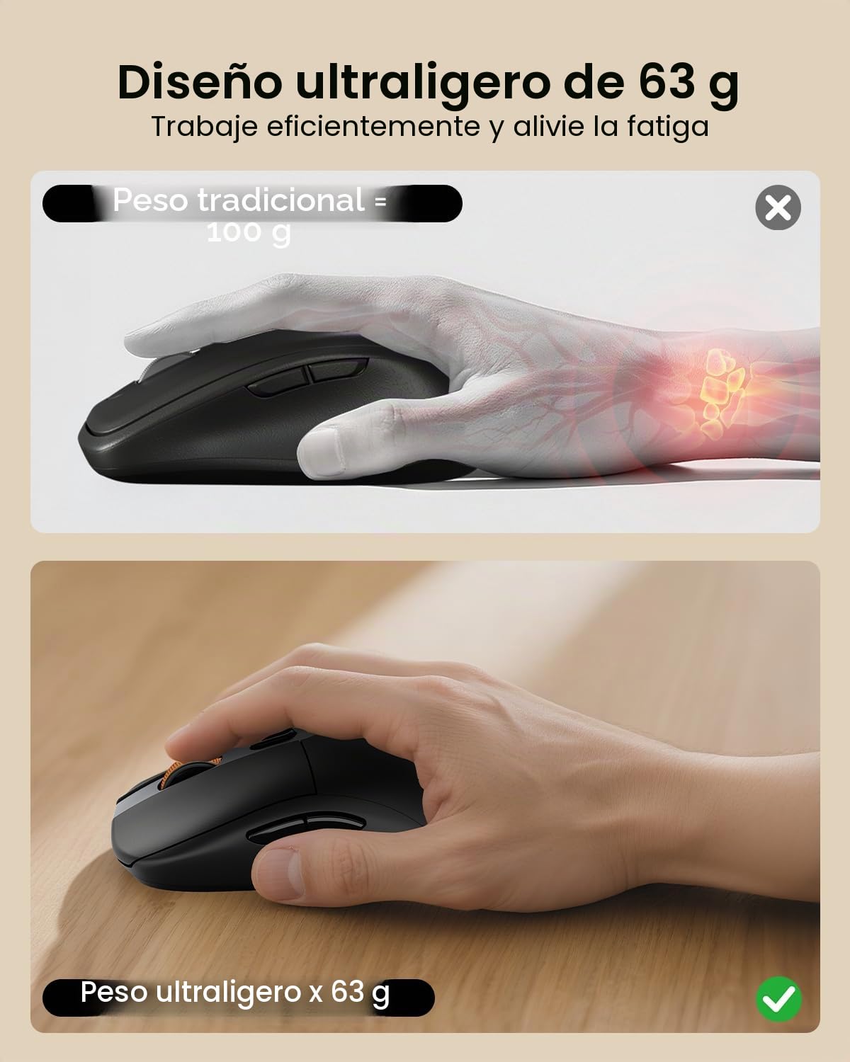 ProtoArc KM310 Dual Mode 2.4G + Kit de teclado mecánico y mouse Bluetooth, color negro