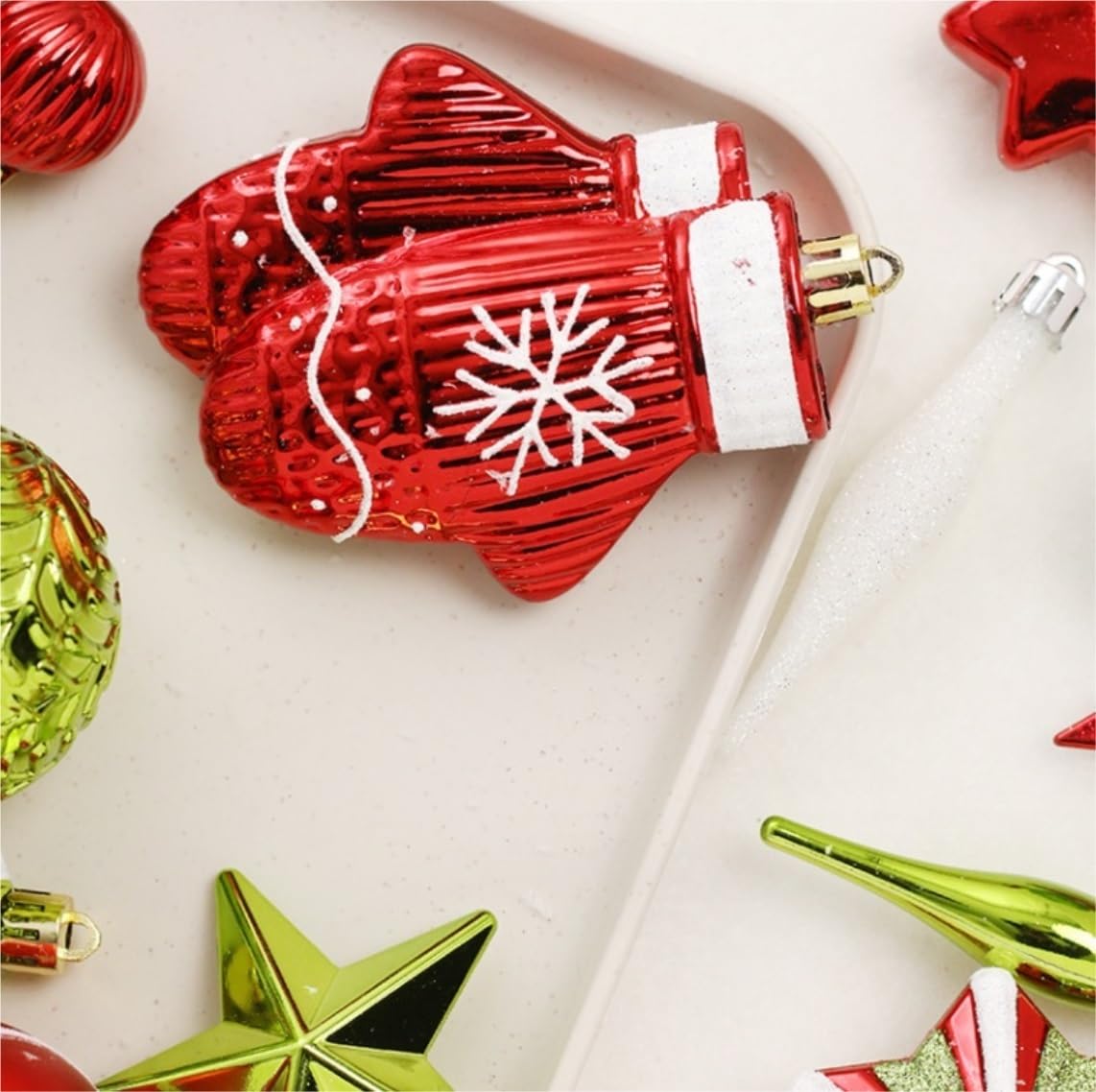 Baumschmuck 70-teiliges Weihnachtskugel-Ornament-Set Aus Kunststoff, Bruchsicher, Weihnachten, Weihnachtsbaum, Hängende Dekorationen Für Zuhause, Party, Dekoration Weihnachtskugeln(B)