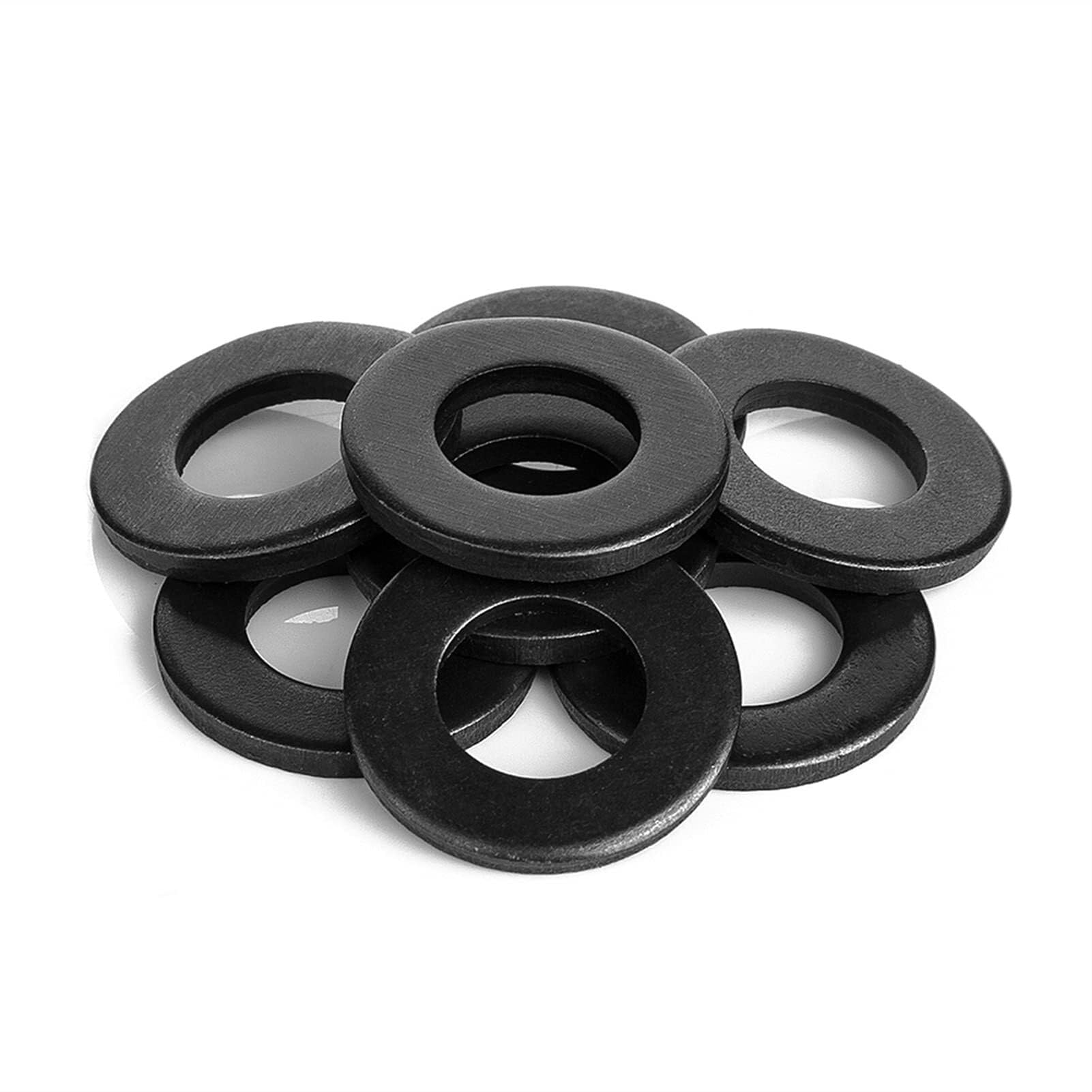 Kit de joints toriques en caoutchouc 500 pièces ensemble de rondelles plates m2 m2.5 m3 m4 m5 m6 m8 m10 ensemble de joints noirs en acier au carbone Kit d'assortiment de rondelles unies joint d'étanch