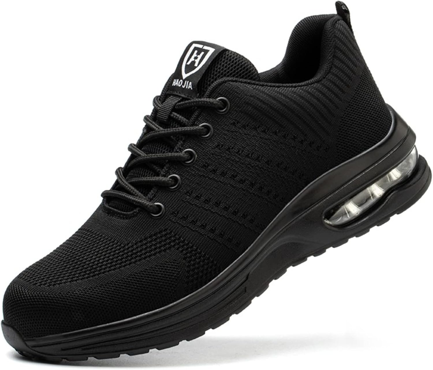Micoklinlin Steel Toe Shoes for Men Lightweight Air Cushion Sneakers Non-Slip Breathable Safety Shoes for Work