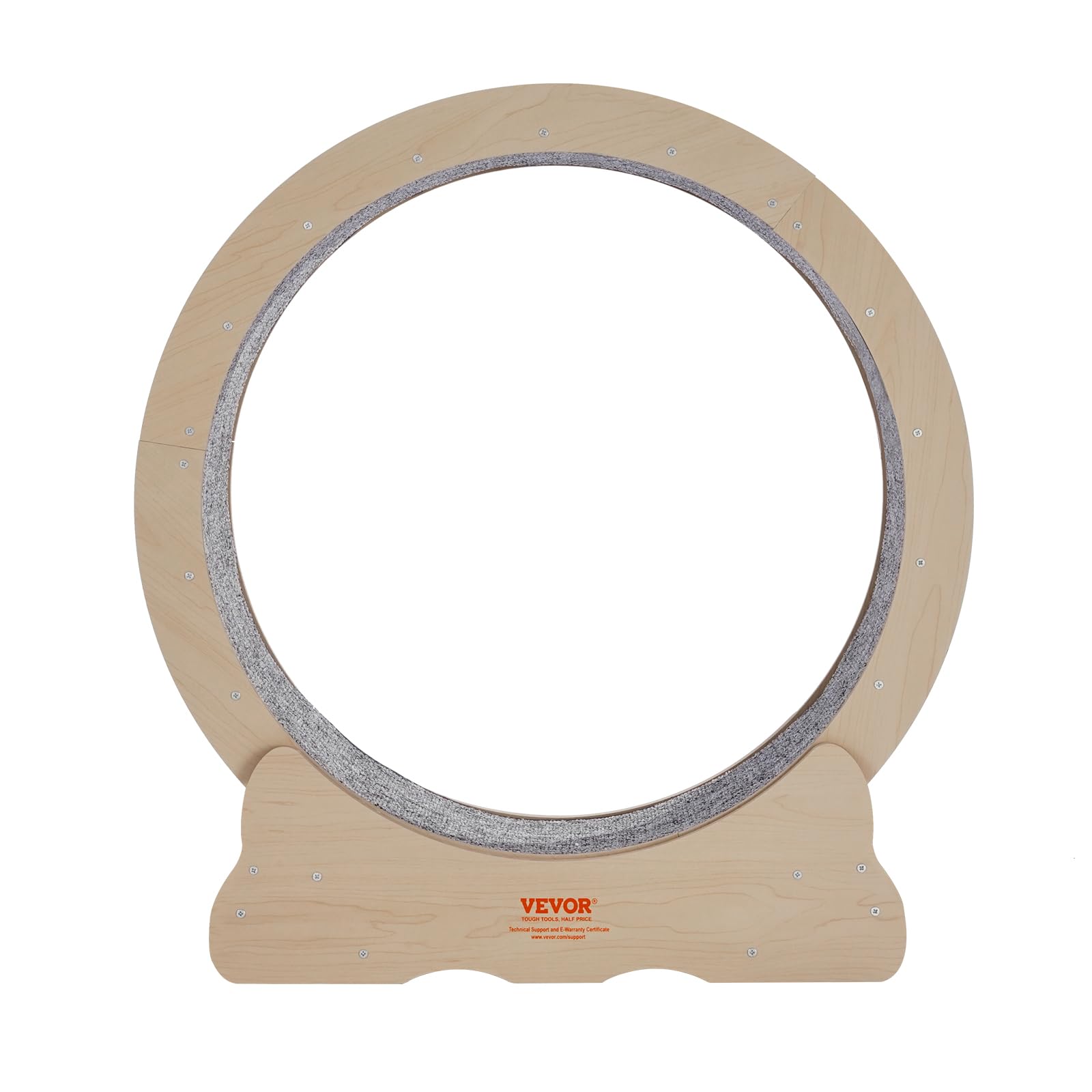 VEVOR Ruota per Esercizi per Gatti in Legno Compensato, Ruota per Tapis Roulant per Gatti 75 cm, Ruota per Corsa con Tappeto Staccabile e Teaser per Maggior Parte Gatti per Corsa Allenamento Interno