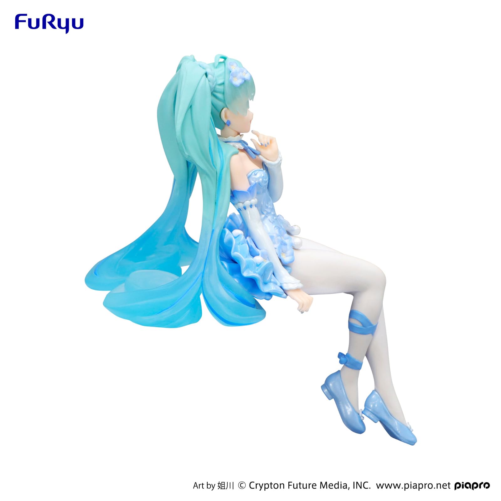 Furyu Hatsune Miku Flower Fairy Nemophila Pail Blue Colour View Fig. 15 cm Hatsune Miku Noodle Stopper, Azul - Image 4
