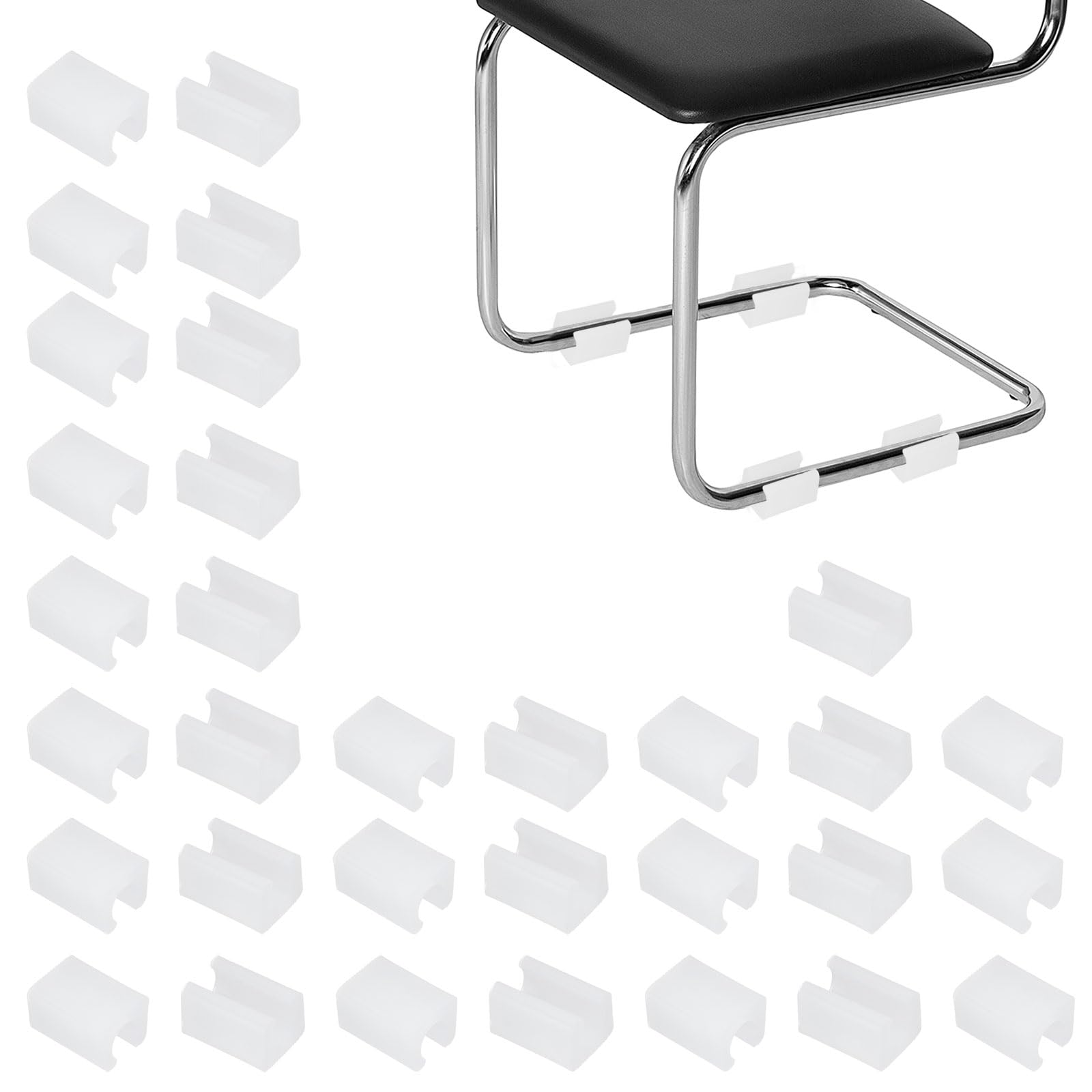 PATIKIL 32pcs U Chair Leg Caps