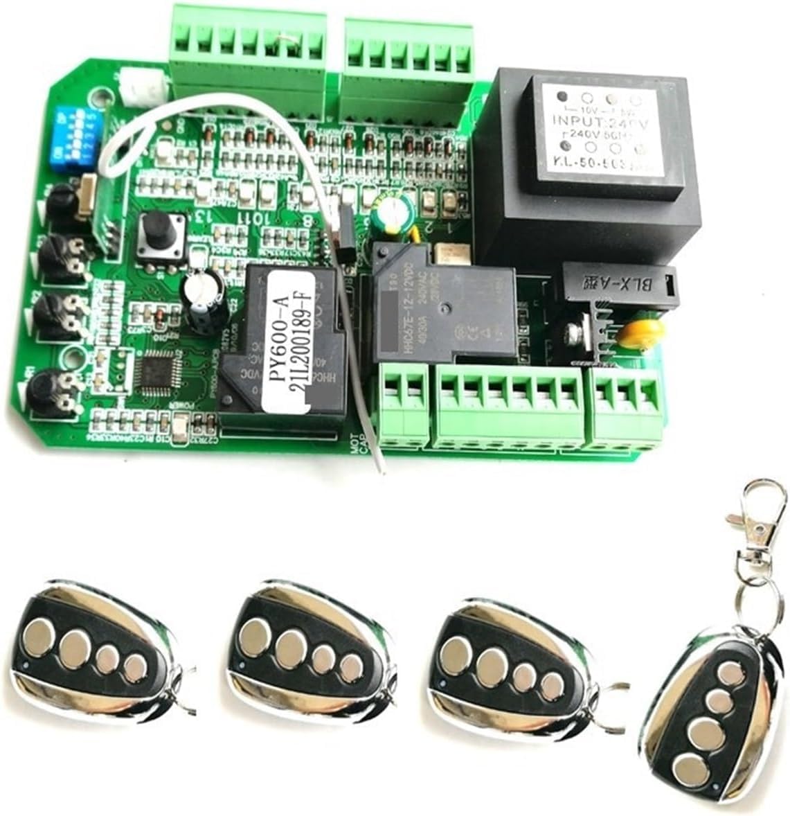 Sliding Gate Opener PCB Circuit Board Controller Card Plate for Py600 Sl600 Sliding Gate Opener Control Board for Electric Automatic Gate Openers, Green, Board 4 keybobs