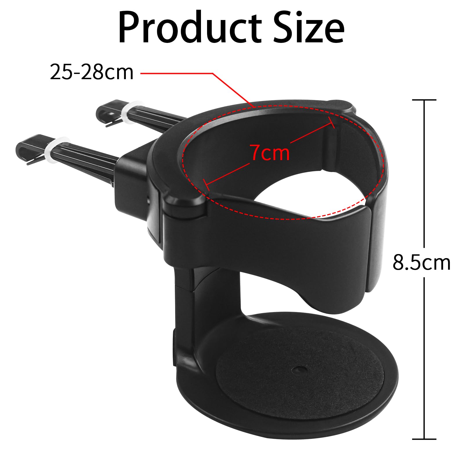 2 Pcs Portavasos Coche, Portavasos Coche Ajustable Universal, Multifuncional Portavasos para Automóvil, Soporte para Tazas En El Coche,para Botella,Latas De Bebidas,Tazas Termo, Cenicero