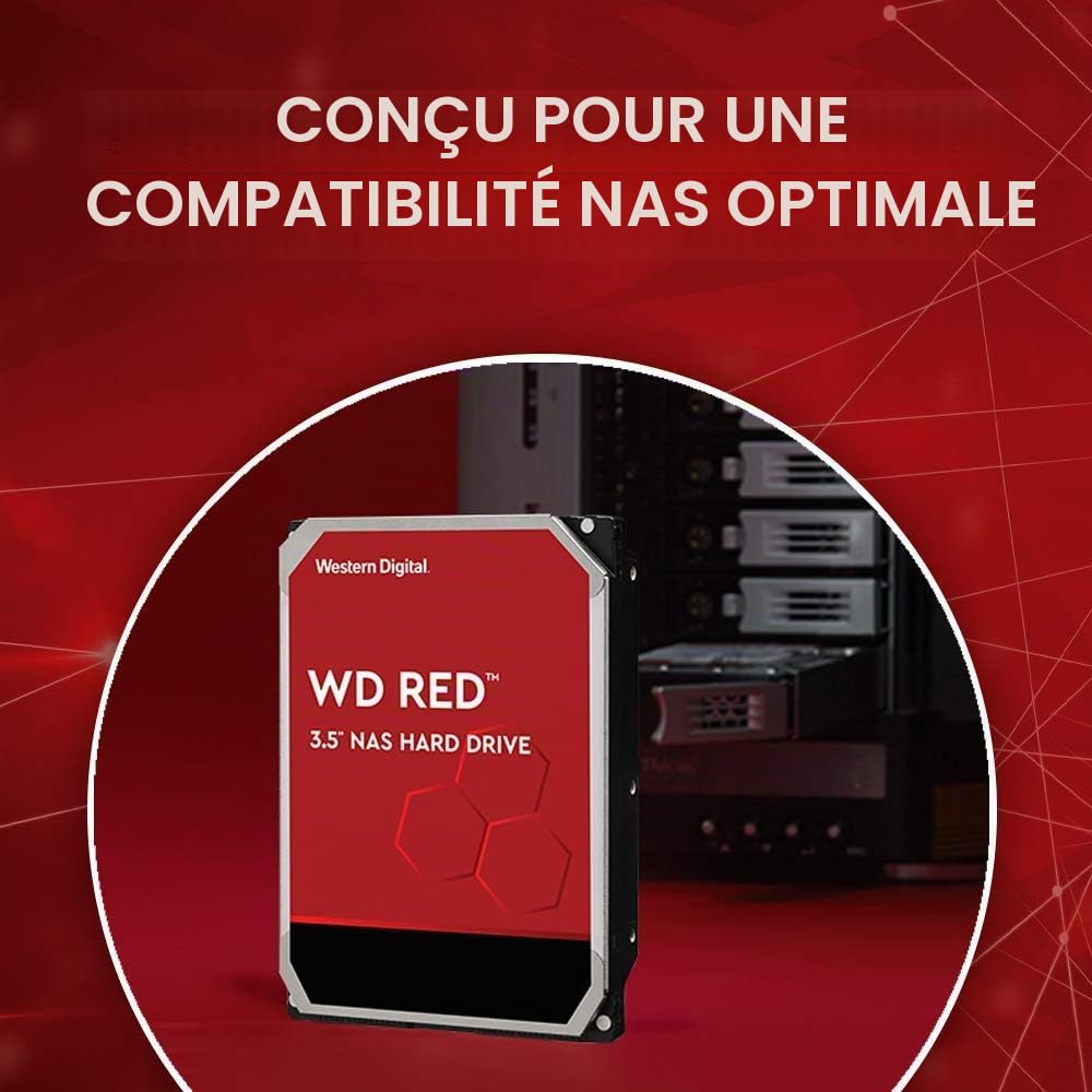 Western Digital WD60EFAX/WDZ60EFAX Mémoire Cache Interne 8,9 cm 8,9 cm Rouge 6 to SATA 6 Go/s 256 Mo