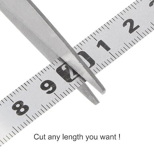 Miniatura 6 de HARFINGTON Cinta métrica métrica métrica de izquierda a derecha, impermeable, resistente al desgaste, cinta de regla de acero pegajosa de 0.512 in,