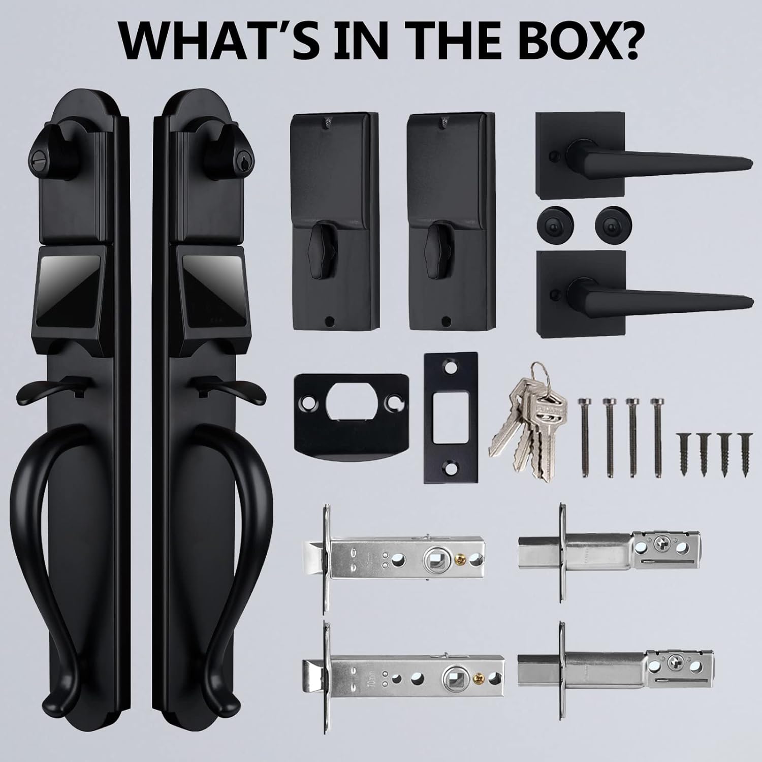 Keyless Double Front Door Handle Set & Single Front Door Lock Set