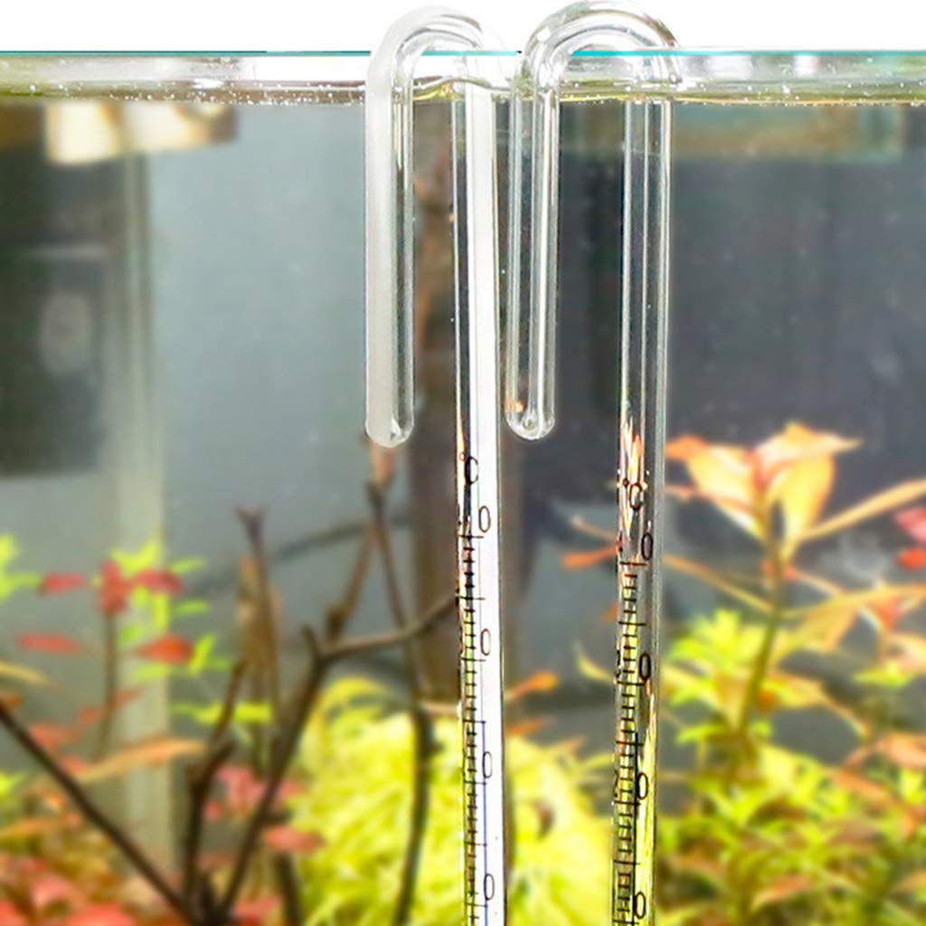 Amazon.co.jp: 水槽用ガラス温度計 U字型魚 水温用 温度測定用 実用的