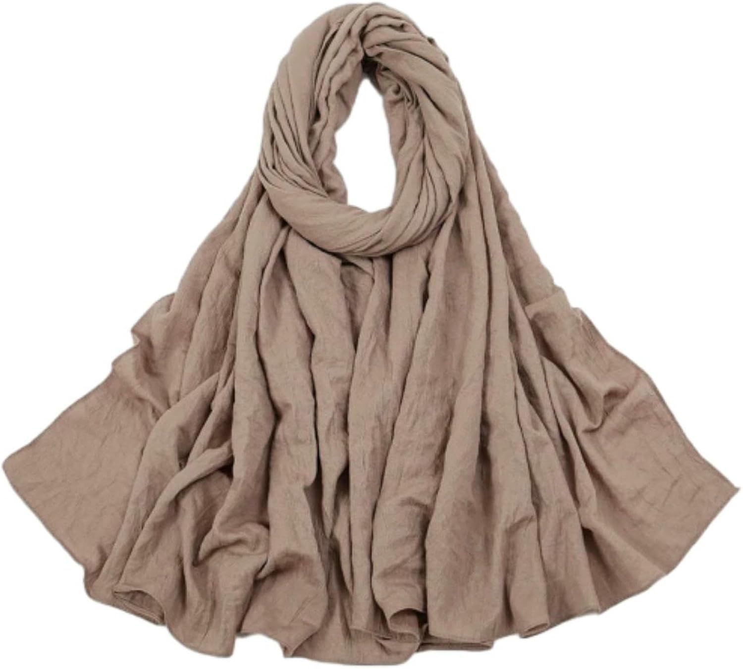 Women Winter Solid Color Muslim Hijab Shawl Scarf/Headband Wraps Islamic Turban
