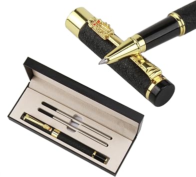 Luxury Rollerball Pens Set - 0.7mm Smooth Writing Metal Ballpoint Pen