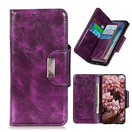 Étui Samsung Galaxy Xcover Pro, housse portefeuille en cuir PU antichoc violet