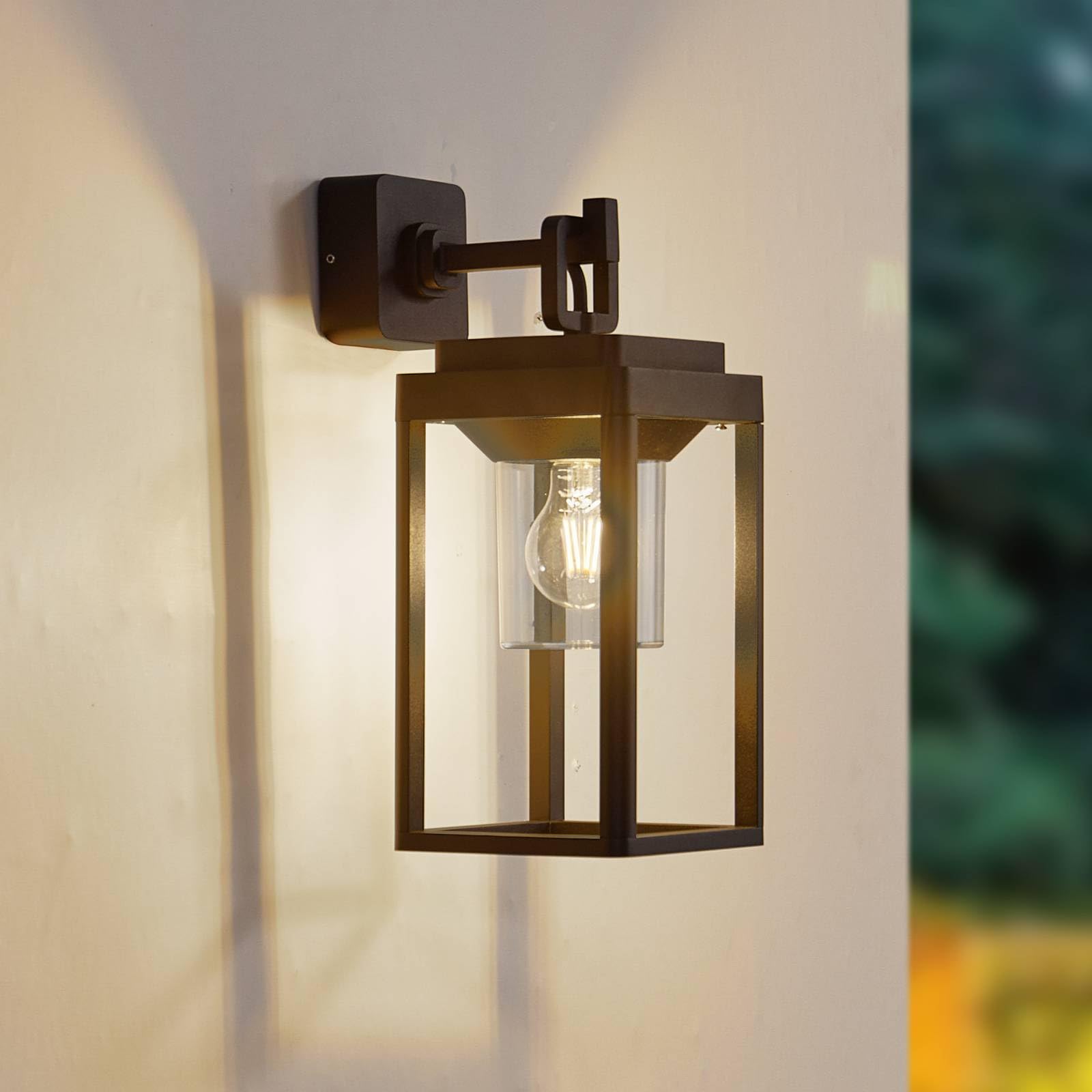 Lucande Applique da esterni dimmerabile (Moderno) colore Nero, in Alluminio applique lampada LED outdoor per facciata/parete terrazzo e balcone