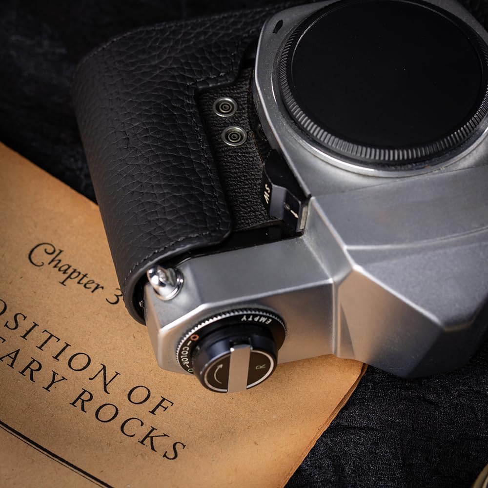 Spotmatic case Handmade Genuine Leather Camera Protective Half Camera case, for Pentax Spotmatic (Black)
