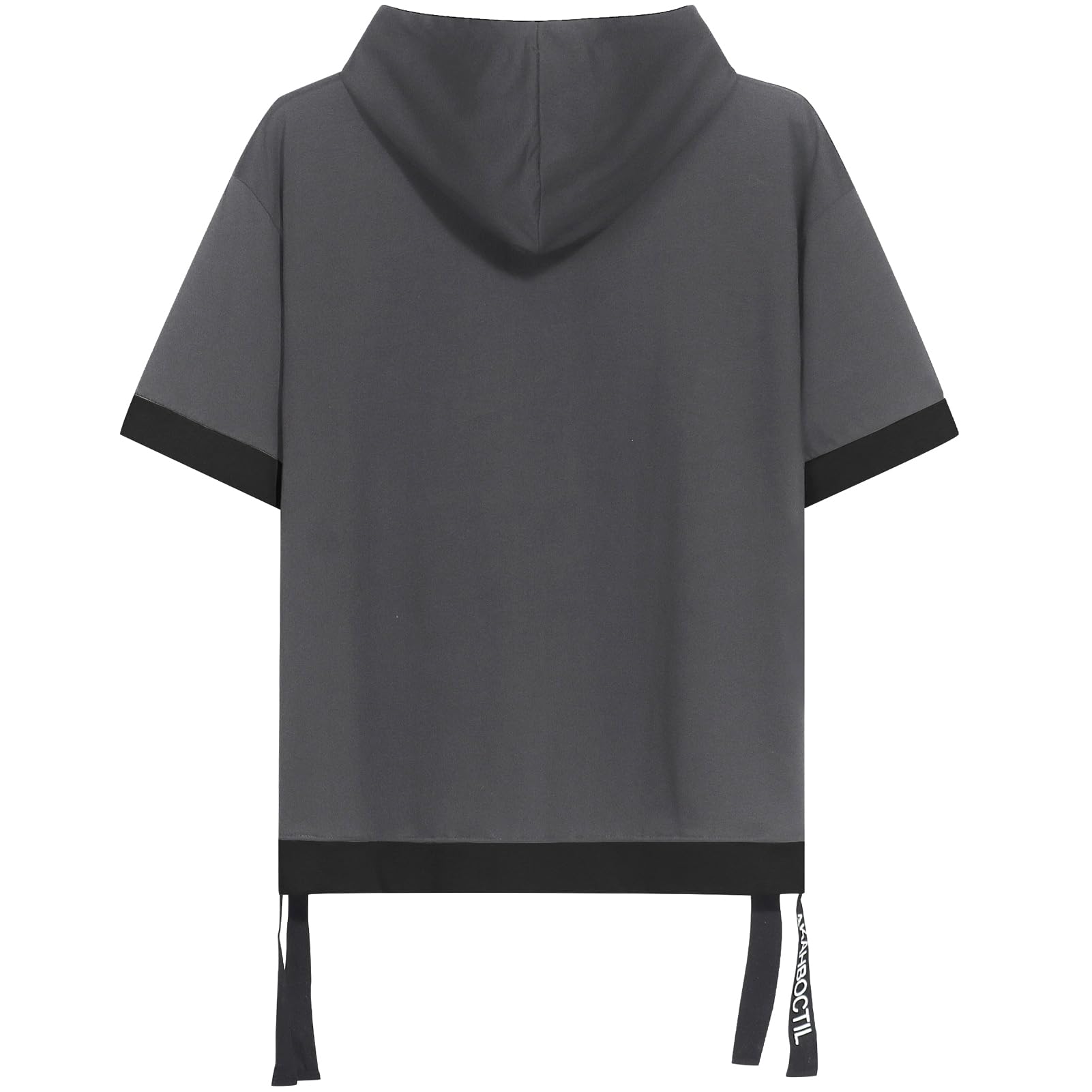 Sweat Manche Courte Homme Coton Tee Shirt à Capuche Color Block Pull à Capuche L'été Hoodie Sweatshirt