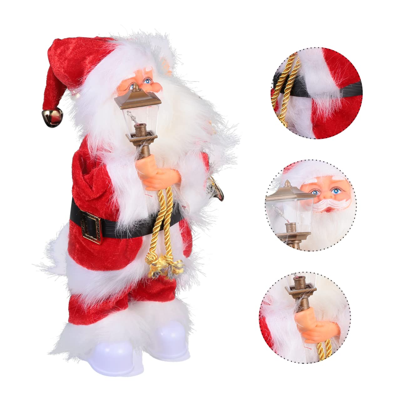 Ciieeo Muñeca Musical de Papá Noel Juguete Eléctrico Adorno Navideño Muñeco de Papá Noel para Decoración de Vacaciones