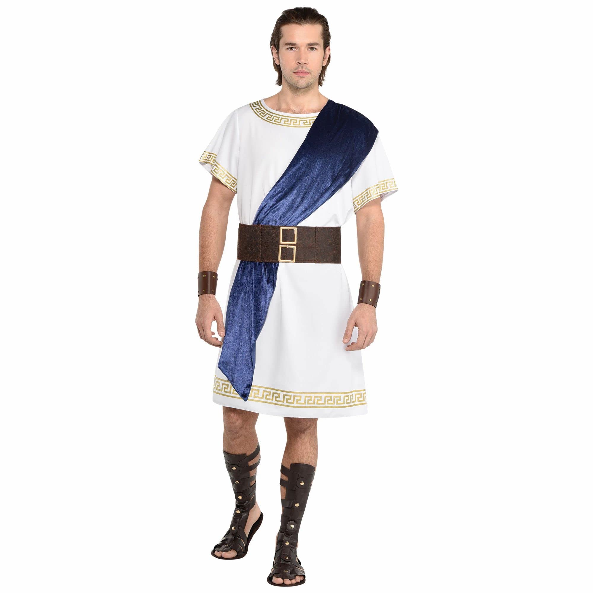 amscan Roman's Toga Costume Set- White and Gold | One Size- 1 Pc