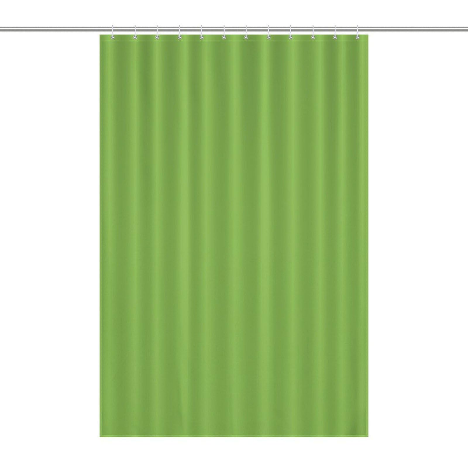 Shower Curtain Liner Set, Plain Color Grass Green Waterproof Washable Fabric Shower Curtain for Bathroom Bathtub Decor 48 x 72inch