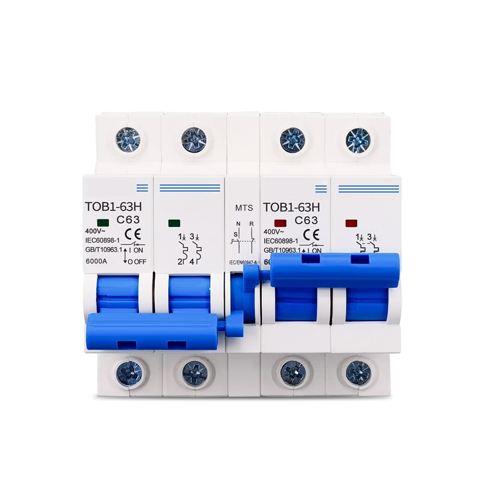 Inverseur de source manuel 2P+2P MTS AC double puissance 50A commutateur de transfert