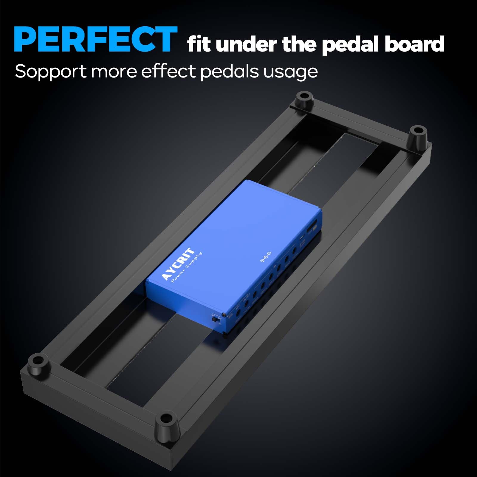 Alimentatore a pedale per chitarra, ricaricabile, 12800 mAh, 9 uscite, 9 V2A/12 V, 1,5 A/18 V, 450 mA e 5 V2 A, porta di tipo C per iPhone e iPad (MUSTAN-01)