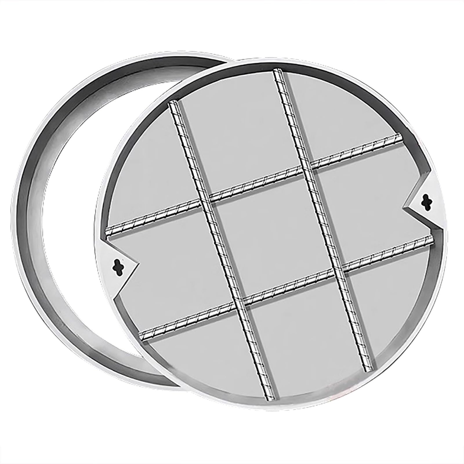 WXPGFEQ 304 Stainless Steel Round Manhole Cover & e Invisible Design for Par Streets Walkways (70cm/27.6in) WeatherResistant AntiRust