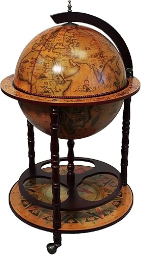 Urban Designs Reproducción de antigüedades 16th Century Italian Old World Globe Bar