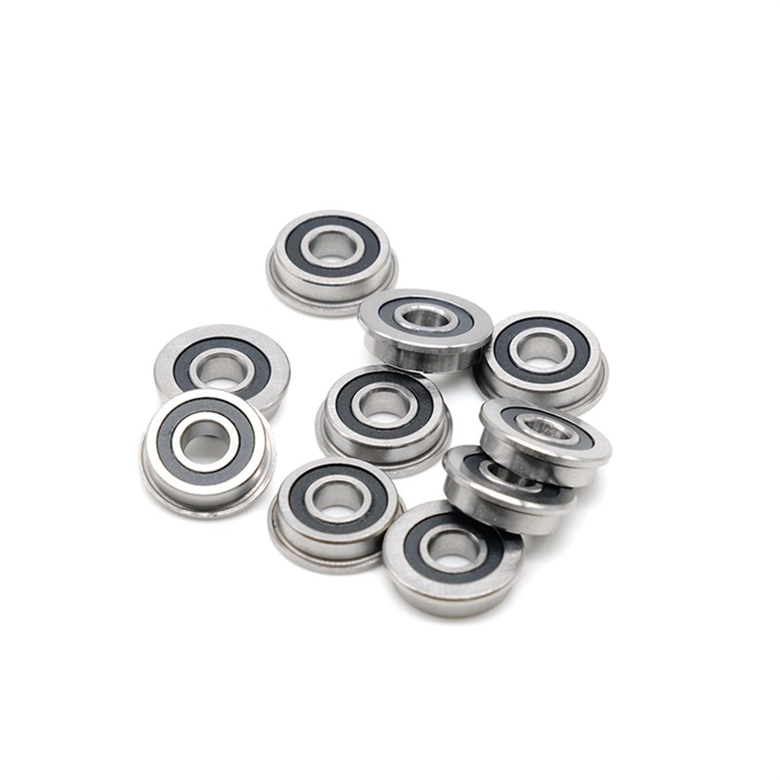 Namiar, Łożysko kołnierzowe F695 2rs 5x13x4 mm, czarna uszczelniona precyzyjna drukarka 3D A9 Łożyska F695rs do VORON Belted RC, opakowanie 10 szt