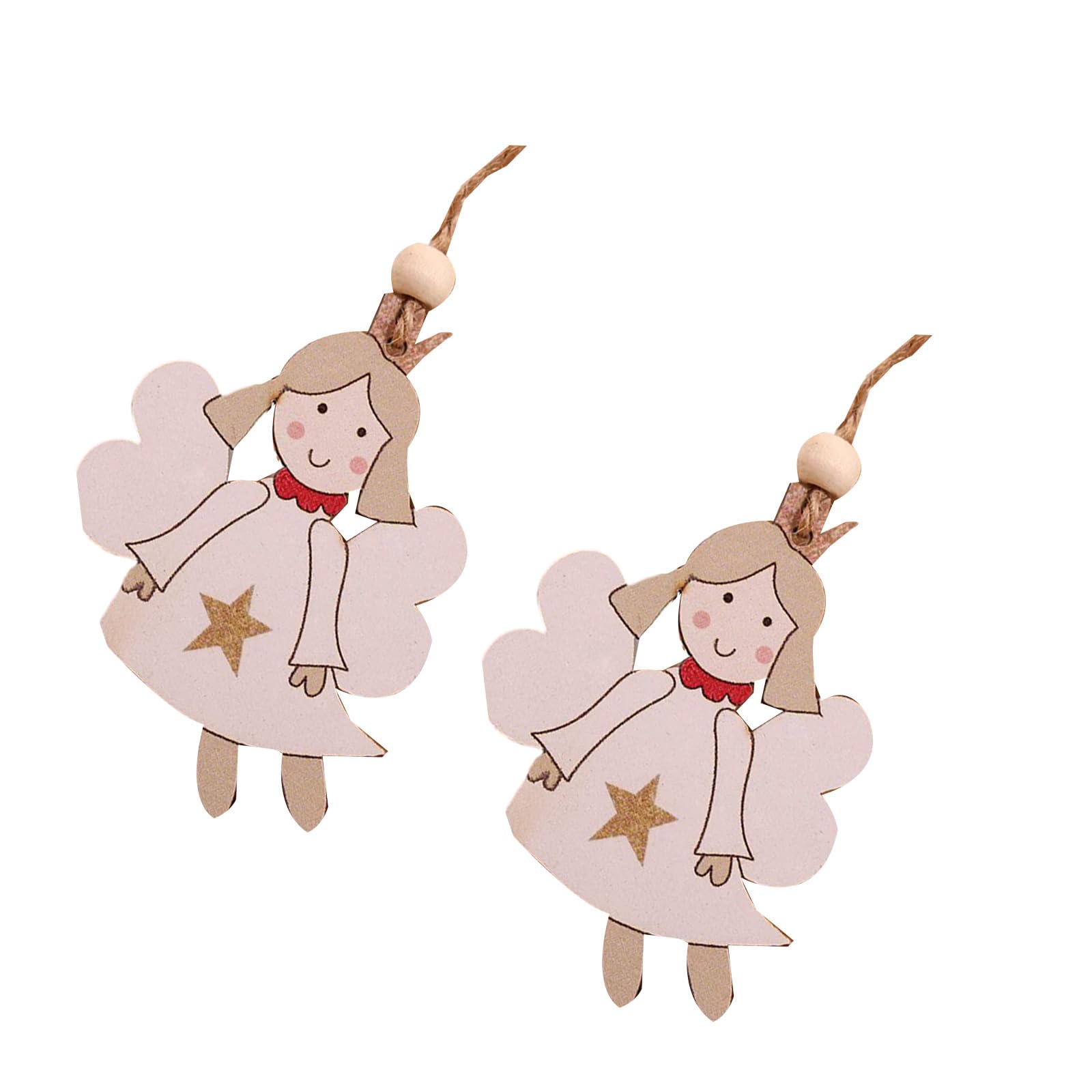 KAQNTUD Festive Santa Claus Snowman Girls Decorations Wooden Handmade Christmas Ornaments for Home and Office Display Wooden Christmas Decorations