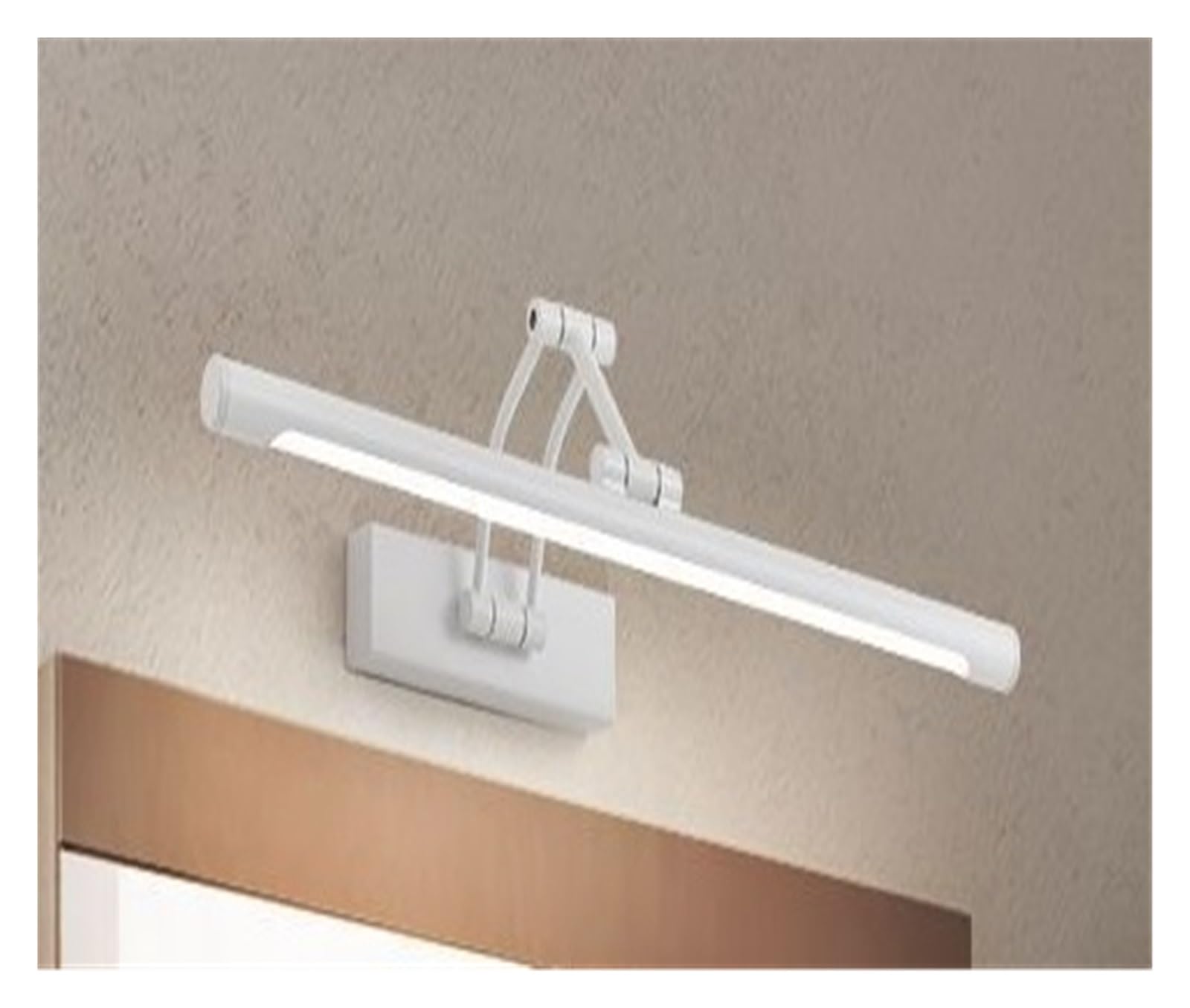 Lustro łazienkowe Lampa ścienna LED Metalowa składana szafka Kinkiet Oświetlenie Nordic Simple Nowoczesna Toaletka Lustre Pełne pokrycie(Cool,Black-43cm-Sensor)