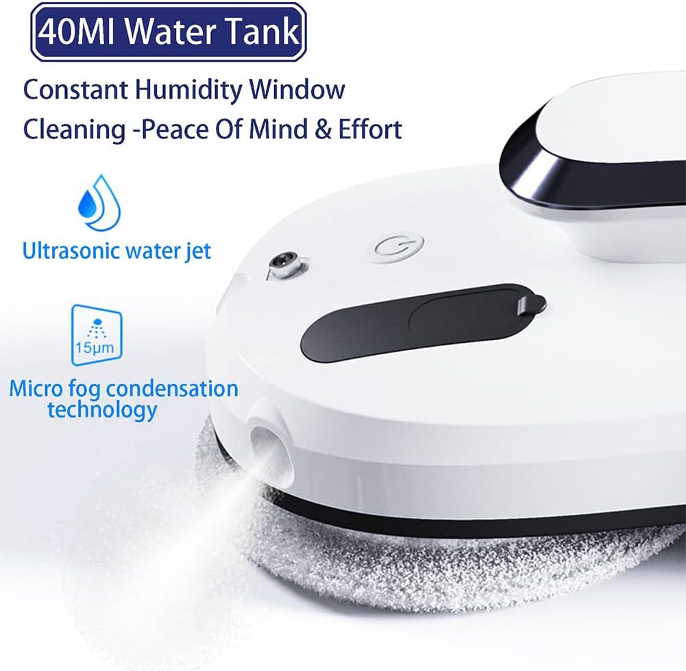 Window Cleaner Robot with Remote Control, Electric Window Cleaning Robotic 5600Pa, Window Glass Vacuum Robot