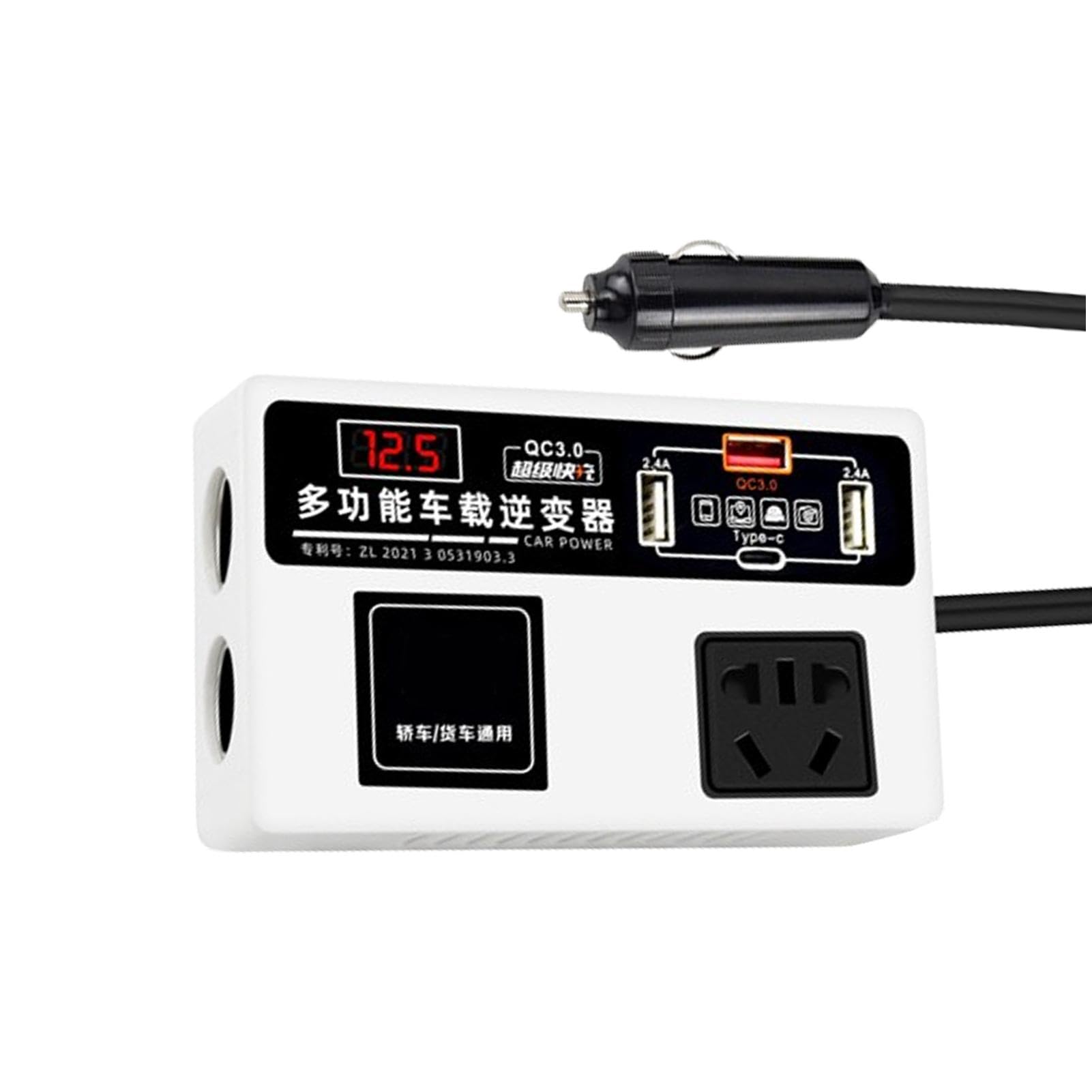 Convertitore di potenza DC 12V/24V a 220V 200W per auto presa accendisigari