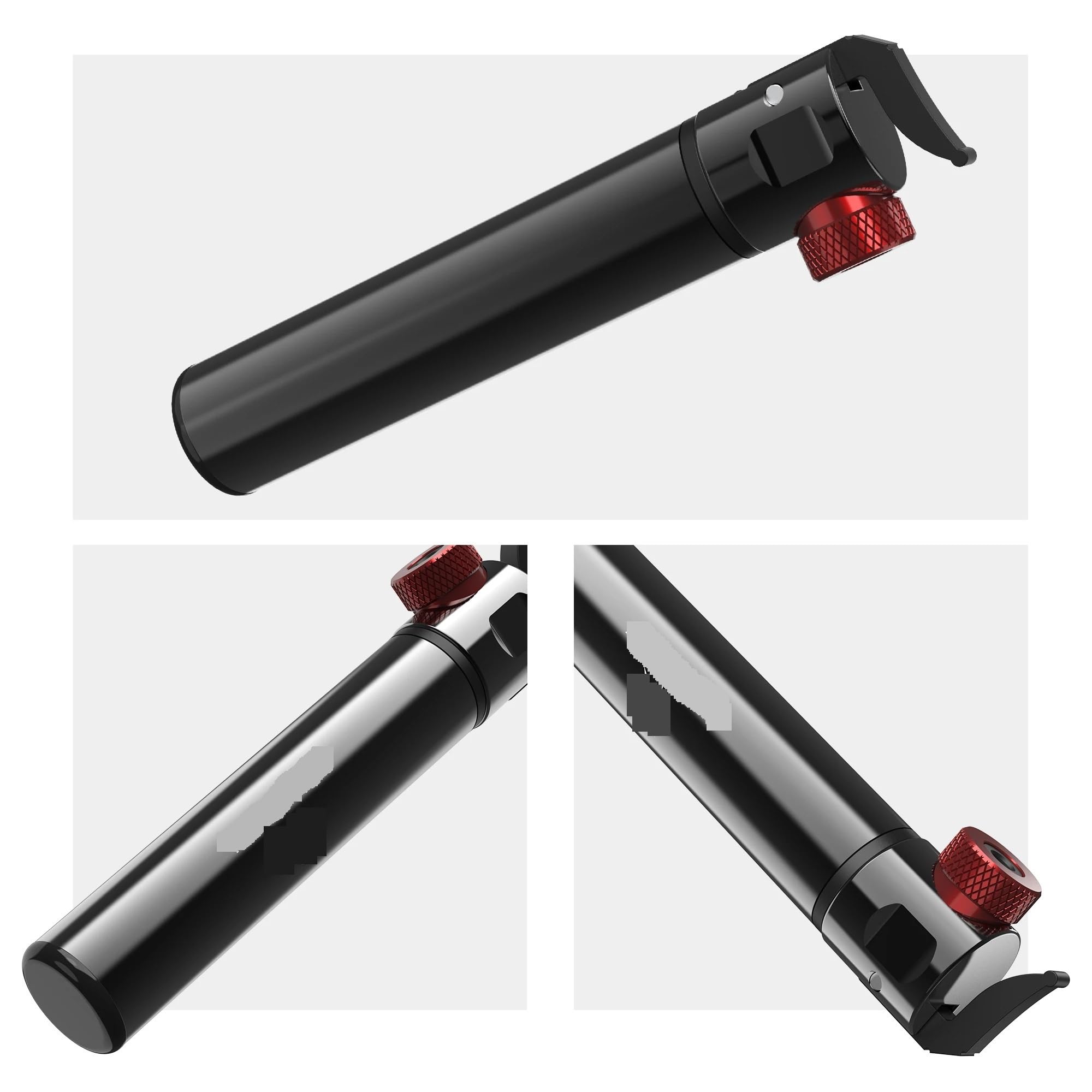 Bomba De Bicicleta Portátil Mini Bomba de aleación Aluminio 90PSI, Boquilla a presión for válvulas Presta/Schrader/Clik, portátil